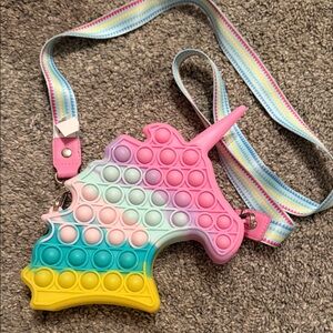 Cat & Jack Unicorn Pop It Bag - Pink, Blue, Yellow